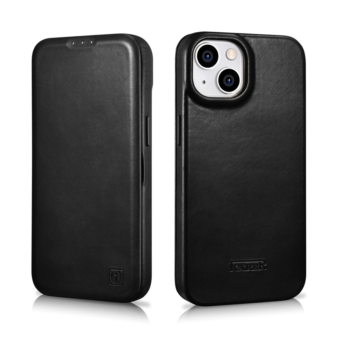 Dėklas iCarer CE Oil Wax Premium Leather Folio Case iPhone 14 Plus (MagSafe) Juodas (AKI14220707-BK) 31 Dėklas iCarer CE Oil Wax Premium Leather Folio Case iPhone 14 Plus (MagSafe) Juodas (AKI14220707-BK) 31