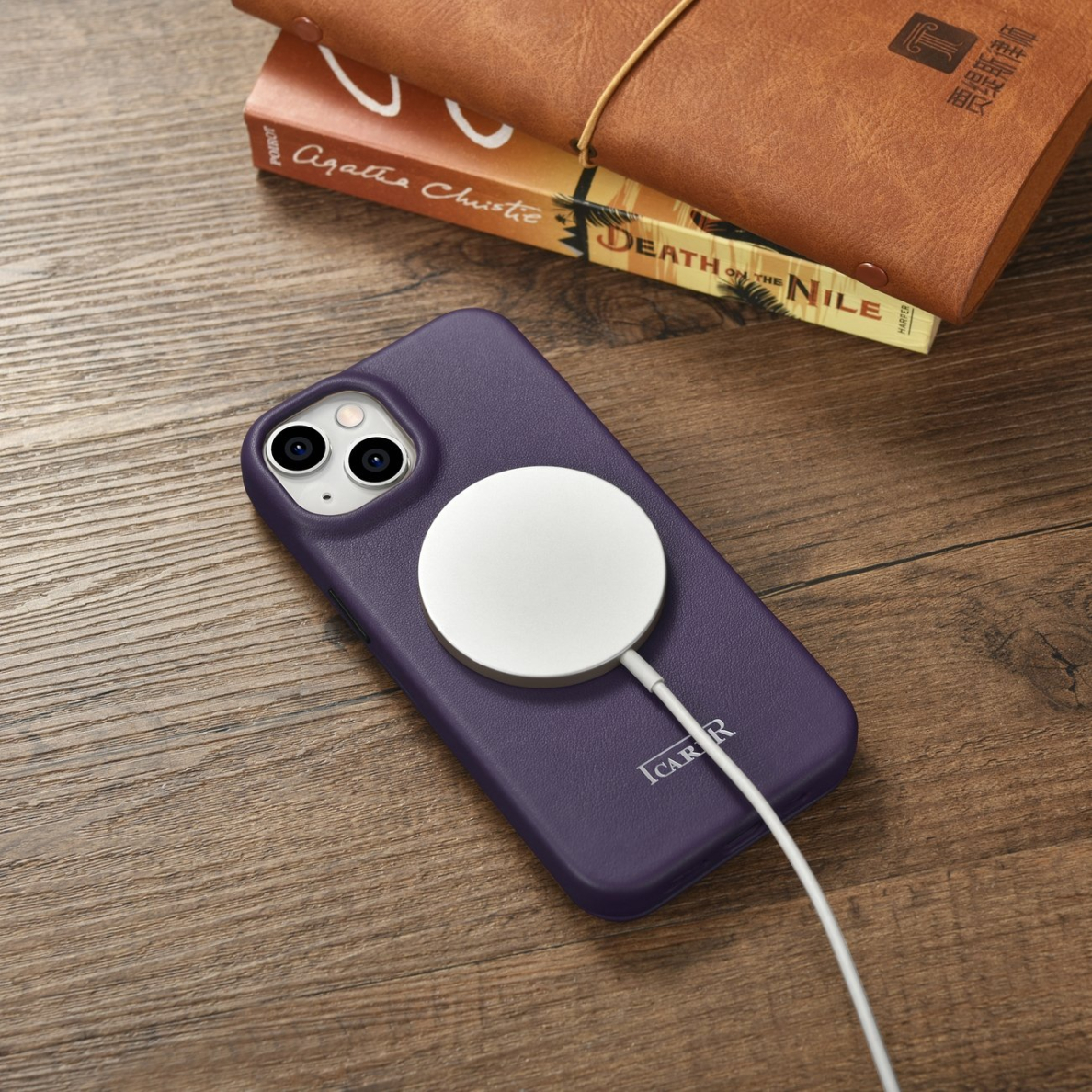 Dėklas iCarer CE Premium Leather Folio Case iPhone 14 Plus (MagSafe) Violetinis (WMI14220715-DP) 21 Dėklas iCarer CE Premium Leather Folio Case iPhone 14 Plus (MagSafe) Violetinis (WMI14220715-DP) 21