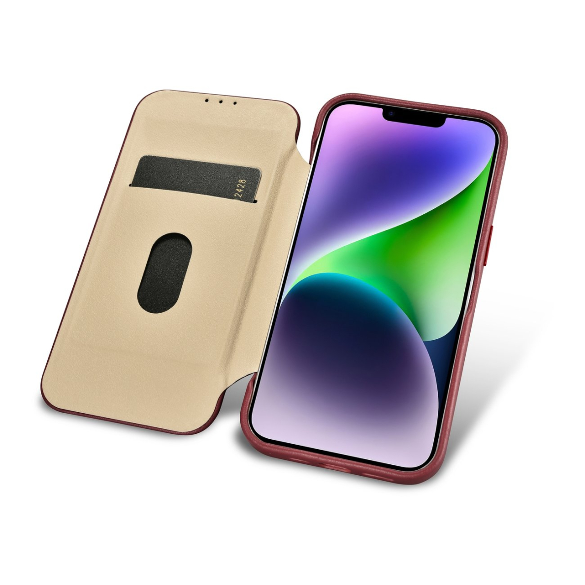 Dėklas iCarer CE Premium Leather Folio Case iPhone 14 Plus (MagSafe) Raudonas (WMI14220715-RD) 16 Dėklas iCarer CE Premium Leather Folio Case iPhone 14 Plus (MagSafe) Raudonas (WMI14220715-RD) 16