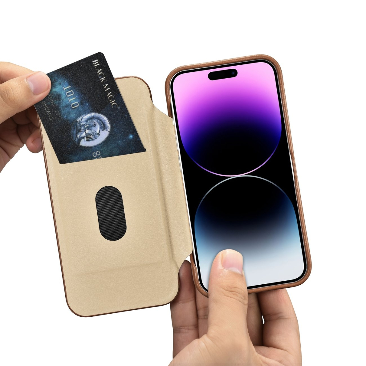 Dėklas iCarer CE Premium Leather Folio Case iPhone 14 Pro (MagSafe) Rudas (WMI14220714-BN) 18 Dėklas iCarer CE Premium Leather Folio Case iPhone 14 Pro (MagSafe) Rudas (WMI14220714-BN) 18