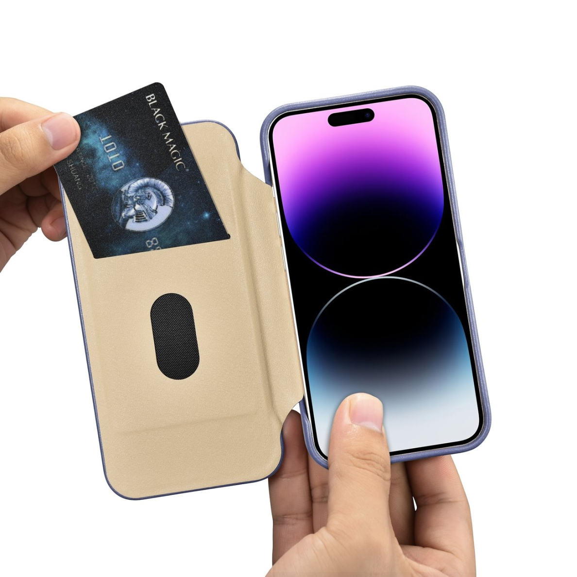 Dėklas iCarer CE Premium Leather Folio Case iPhone 14 Pro (MagSafe) Purpurinė (WMI14220714-LP) 18 Dėklas iCarer CE Premium Leather Folio Case iPhone 14 Pro (MagSafe) Purpurinė (WMI14220714-LP) 18