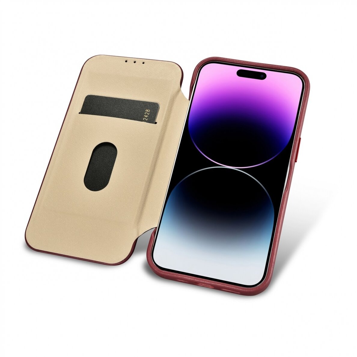 Dėklas iCarer CE Premium Leather Folio Case iPhone 14 Pro (MagSafe) Raudonas (WMI14220714-RD) 15 Dėklas iCarer CE Premium Leather Folio Case iPhone 14 Pro (MagSafe) Raudonas (WMI14220714-RD) 15