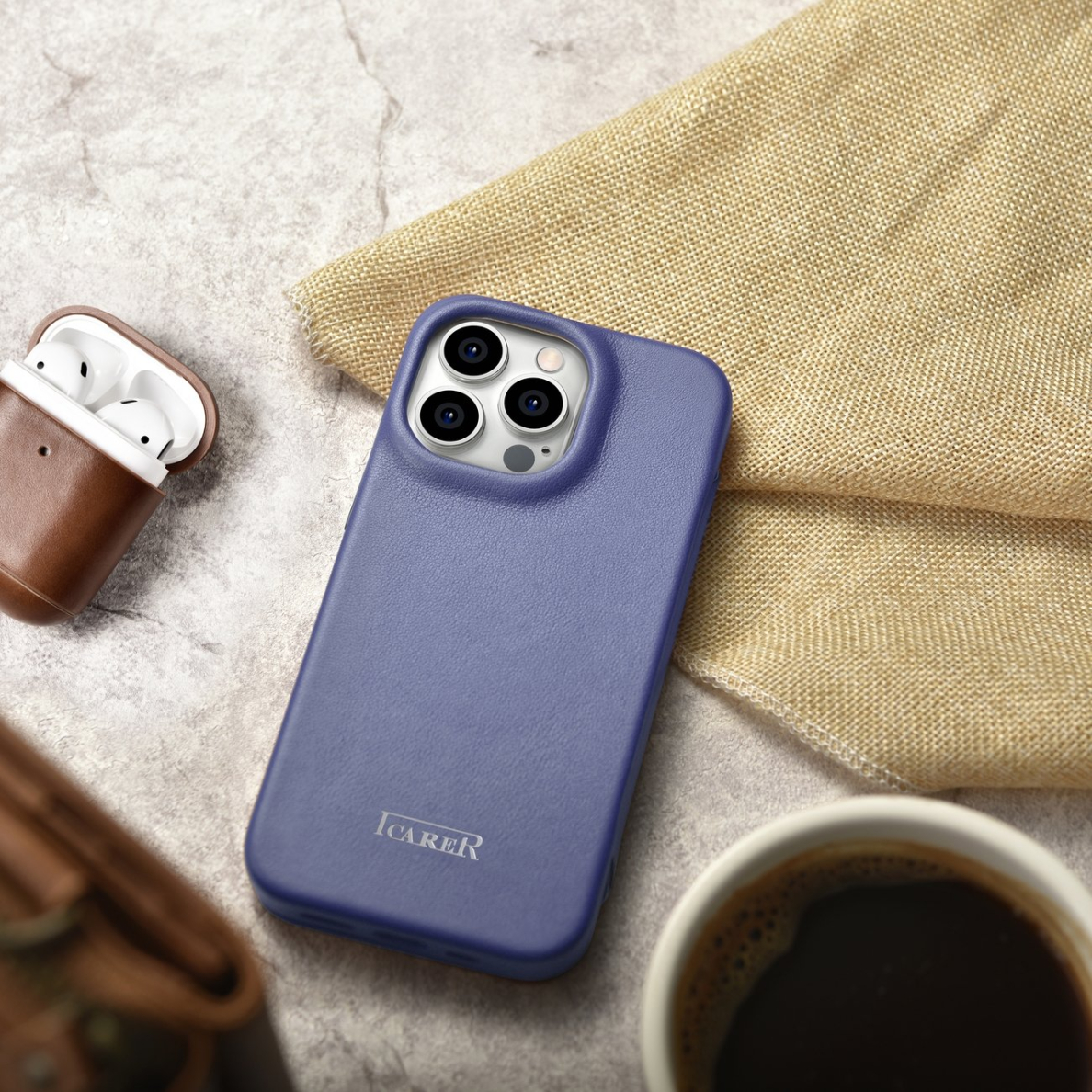 Dėklas iCarer CE Premium Leather Folio Case iPhone 14 Pro Max (MagSafe) Purpurinis (WMI14220716-LP) 23 Dėklas iCarer CE Premium Leather Folio Case iPhone 14 Pro Max (MagSafe) Purpurinis (WMI14220716-LP) 23