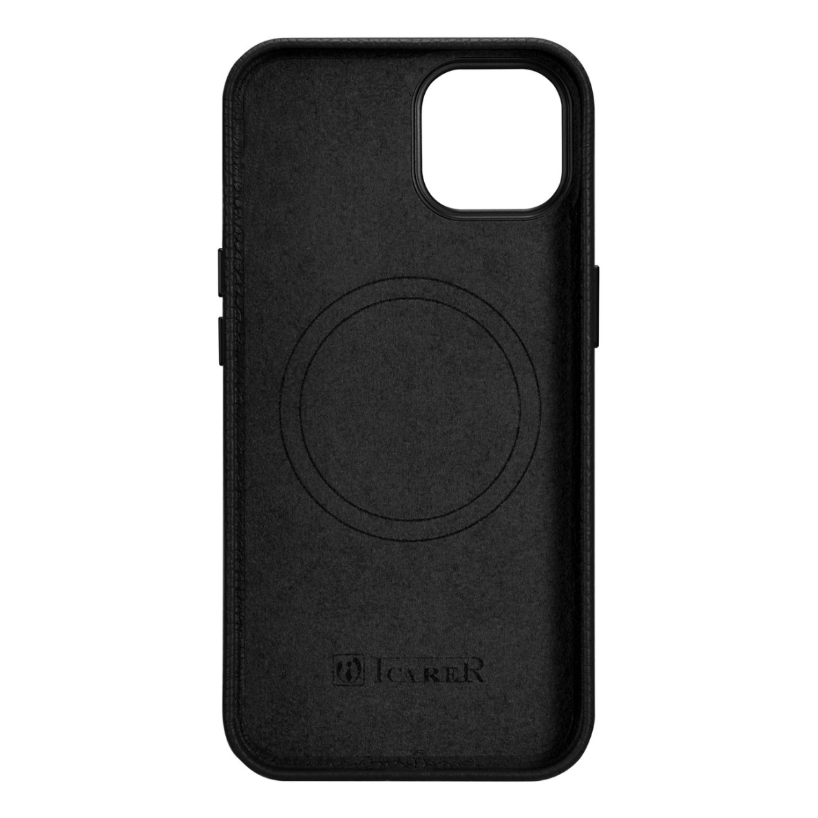 Dėklas iCarer Litchi Premium Leather Case iPhone 14 (MagSafe) Juodas (WMI14220709-BK) 2 Dėklas iCarer Litchi Premium Leather Case iPhone 14 (MagSafe) Juodas (WMI14220709-BK) 2