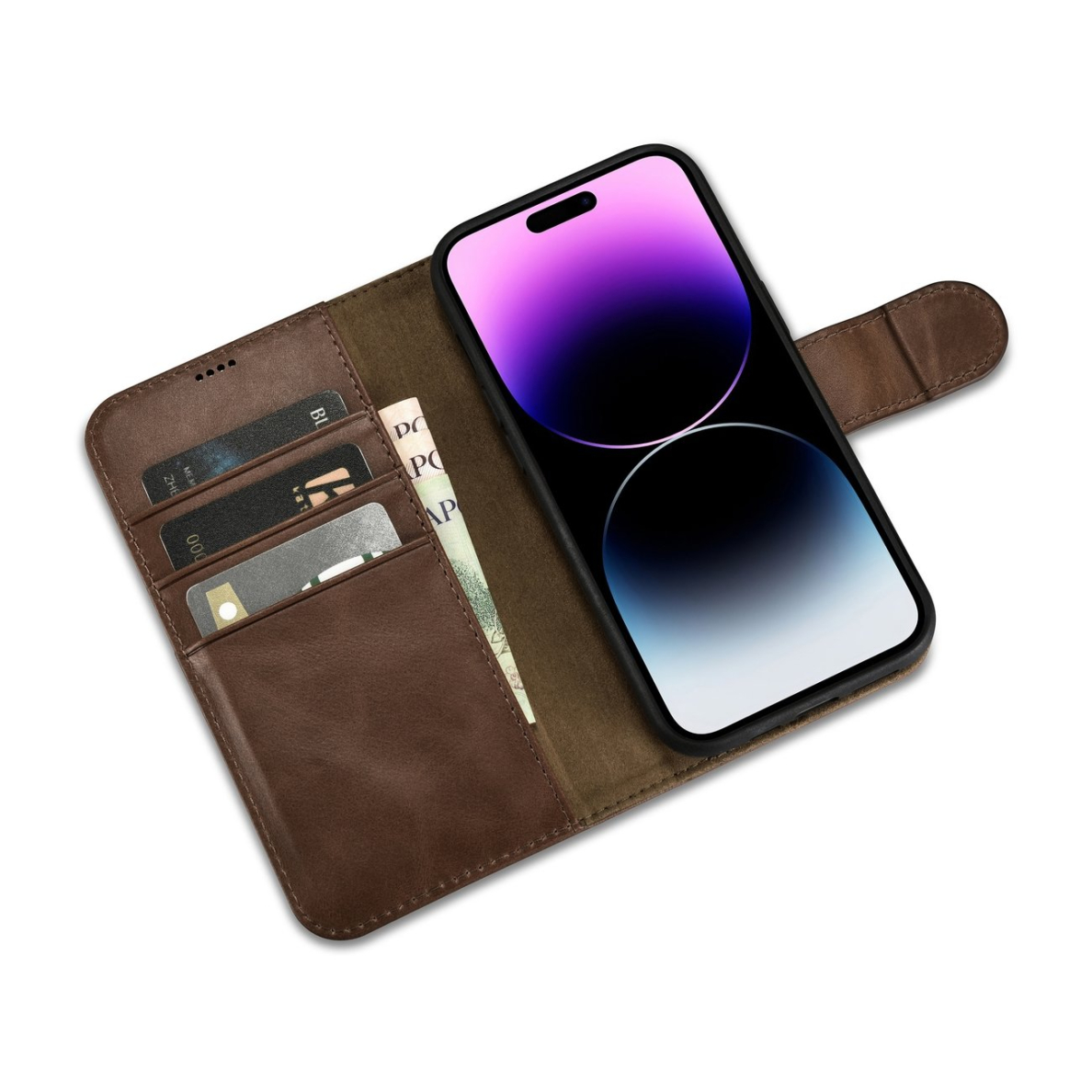 Dėklas iCarer Oil Wax Wallet Case 2in1 Cover iPhone 14 Pro Max Rudas (WMI14220724-BN) 8 Dėklas iCarer Oil Wax Wallet Case 2in1 Cover iPhone 14 Pro Max Rudas (WMI14220724-BN) 8