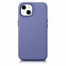 Dėklas iCarer Leather Case for iPhone 14 Šviesiai violetinis (WMI14220705-LP) (MagSafe Compatible)