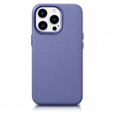 Dėklas iCarer Leather Case for iPhone 14 Pro Šviesiai violetinis (WMI14220706-LP) (MagSafe Compatible)