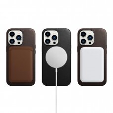 Dėklas iCarer CH Leather iPhone 13 mini (MagSafe) Rudas (ALI1207-CO)
