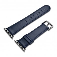 Laikrodžio dirželis iCarer Leather Vintage wristband genuine leather strap for Watch 3 38mm / Watch 2 38mm / Watch 1 38mm Tamsiai mėlynas (RIW117-DB（38）) DZWT2129