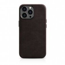 Dėklas iCarer Oil Wax Premium Leather Case iPhone 14 Pro Max (MagSafe) Rudas (WMI14220704-BN)