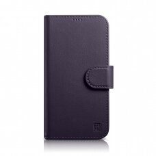 Dėklas iCarer Wallet Case 2in1 Case iPhone 14 Purpurinis (WMI14220725-DP)