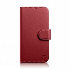 Dėklas iCarer Wallet Case 2in1 iPhone 14 Raudonas (WMI14220725-RD)