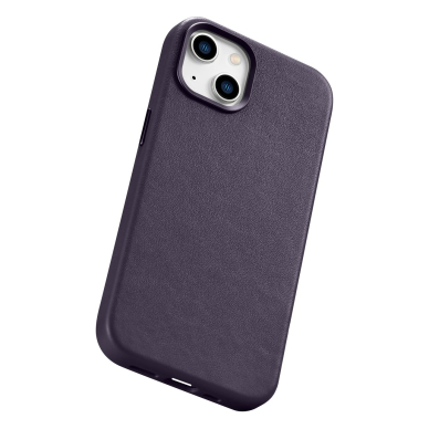 Dėklas iCarer Leather Case for iPhone 14 Plus Tamsiai violetinis (MagSafe Compatible) 11 Dėklas iCarer Leather Case for iPhone 14 Plus Tamsiai violetinis (MagSafe Compatible) 11