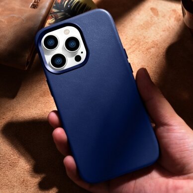 Dėklas iCarer Leather Case for iPhone 14 Pro Max Mėlynas (WMI14220708-BU) (MagSafe compatible) 16 Dėklas iCarer Leather Case for iPhone 14 Pro Max Mėlynas (WMI14220708-BU) (MagSafe compatible) 16