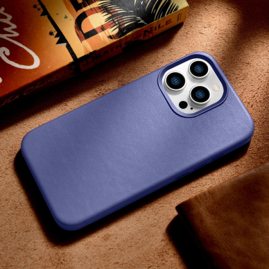 Dėklas iCarer Leather Case for iPhone 14 Pro Max Šviesiai violetinis (WMI14220708-LP) (MagSafe Compatible) 15 Dėklas iCarer Leather Case for iPhone 14 Pro Max Šviesiai violetinis (WMI14220708-LP) (MagSafe Compatible) 15