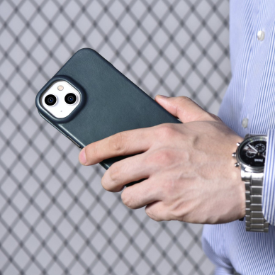 Dėklas iCarer CE Oil Wax Premium Leather Folio Case iPhone 14 Plus (MagSafe) Mėlynas (AKI14220707-BU) 32 Dėklas iCarer CE Oil Wax Premium Leather Folio Case iPhone 14 Plus (MagSafe) Mėlynas (AKI14220707-BU) 32