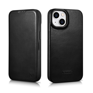 Dėklas iCarer CE Oil Wax Premium Leather Folio Case iPhone 14 Plus (MagSafe) Juodas (AKI14220707-BK) 31 Dėklas iCarer CE Oil Wax Premium Leather Folio Case iPhone 14 Plus (MagSafe) Juodas (AKI14220707-BK) 31