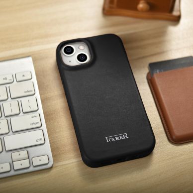 Dėklas iCarer CE Premium Leather Folio Case iPhone 14 Plus (MagSafe) Juodas (WMI14220715-BK) 24 Dėklas iCarer CE Premium Leather Folio Case iPhone 14 Plus (MagSafe) Juodas (WMI14220715-BK) 24