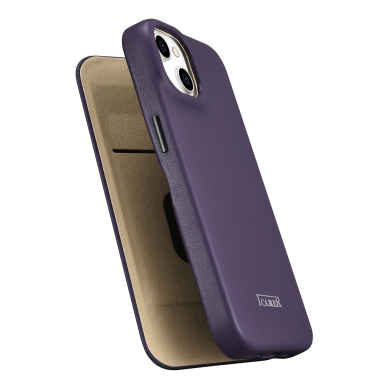 Dėklas iCarer CE Premium Leather Folio Case iPhone 14 Plus (MagSafe) Violetinis (WMI14220715-DP) 9 Dėklas iCarer CE Premium Leather Folio Case iPhone 14 Plus (MagSafe) Violetinis (WMI14220715-DP) 9