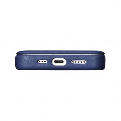 Dėklas iCarer CE Premium Leather Folio Case iPhone 14 Pro (MagSafe) Mėlynas  (WMI14220714-BU) 10 Dėklas iCarer CE Premium Leather Folio Case iPhone 14 Pro (MagSafe) Mėlynas  (WMI14220714-BU) 10