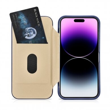 Dėklas iCarer CE Premium Leather Folio Case iPhone 14 Pro (MagSafe) Mėlynas  (WMI14220714-BU) 23 Dėklas iCarer CE Premium Leather Folio Case iPhone 14 Pro (MagSafe) Mėlynas  (WMI14220714-BU) 23