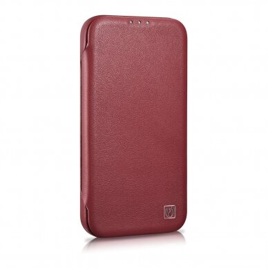 Dėklas iCarer CE Premium Leather Folio Case iPhone 14 Pro (MagSafe) Raudonas (WMI14220714-RD) 4 Dėklas iCarer CE Premium Leather Folio Case iPhone 14 Pro (MagSafe) Raudonas (WMI14220714-RD) 4