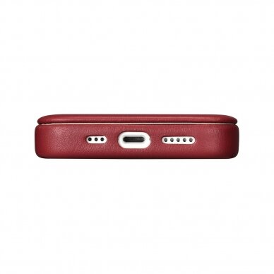 Dėklas iCarer CE Premium Leather Folio Case iPhone 14 Pro Max (MagSafe) Raudonas (WMI14220716-RD) 10 Dėklas iCarer CE Premium Leather Folio Case iPhone 14 Pro Max (MagSafe) Raudonas (WMI14220716-RD) 10