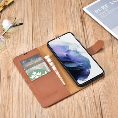 Atverčiamas Dėklas iCarer Haitang Leather Wallet Samsung Galaxy S22 Plus Rudas (AKSM05BN) 11 Atverčiamas Dėklas iCarer Haitang Leather Wallet Samsung Galaxy S22 Plus Rudas (AKSM05BN) 11