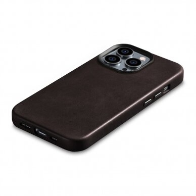 Dėklas iCarer Oil Wax Premium Leather Case iPhone 14 Pro Max (MagSafe) Rudas (WMI14220704-BN) 10