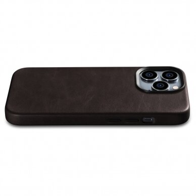 Dėklas iCarer Oil Wax Premium Leather Case iPhone 14 Pro Max (MagSafe) Rudas (WMI14220704-BN) 11