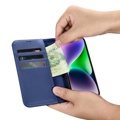 Dėklas iCarer Wallet Case 2in1 Cover iPhone 14 Plus Mėlynas (WMI14220727-BU) 12 Dėklas iCarer Wallet Case 2in1 Cover iPhone 14 Plus Mėlynas (WMI14220727-BU) 12