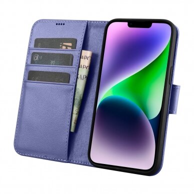 Dėklas iCarer Wallet Case 2in1 Cover iPhone 14 Plus Purpurinis (WMI14220727-LP) 2 Dėklas iCarer Wallet Case 2in1 Cover iPhone 14 Plus Purpurinis (WMI14220727-LP) 2