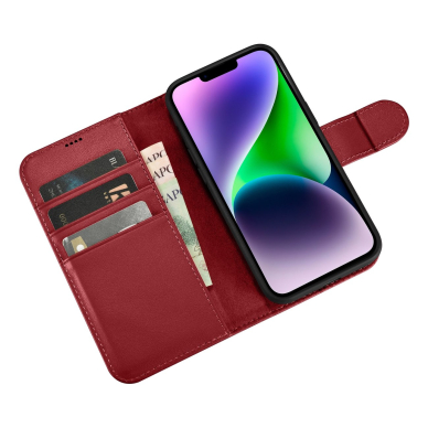 Dėklas iCarer Wallet Case 2in1 Cover iPhone 14 Plus Raudonas (WMI14220727-RD) 8 Dėklas iCarer Wallet Case 2in1 Cover iPhone 14 Plus Raudonas (WMI14220727-RD) 8