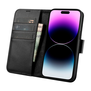 Dėklas iCarer Wallet Case 2in1 Cover iPhone 14 Pro Juodas (WMI14220726-BK) 2 Dėklas iCarer Wallet Case 2in1 Cover iPhone 14 Pro Juodas (WMI14220726-BK) 2