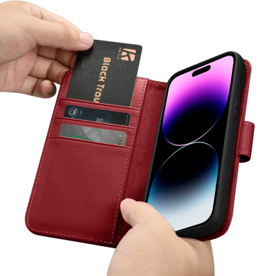 Dėklas iCarer Wallet Case 2in1 Cover iPhone 14 Pro Max Raudonas (WMI14220728-RD) 15 Dėklas iCarer Wallet Case 2in1 Cover iPhone 14 Pro Max Raudonas (WMI14220728-RD) 15