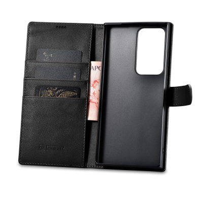 Dėklas iCarer Wallet Samsung Galaxy S23 Ultra Juodas
