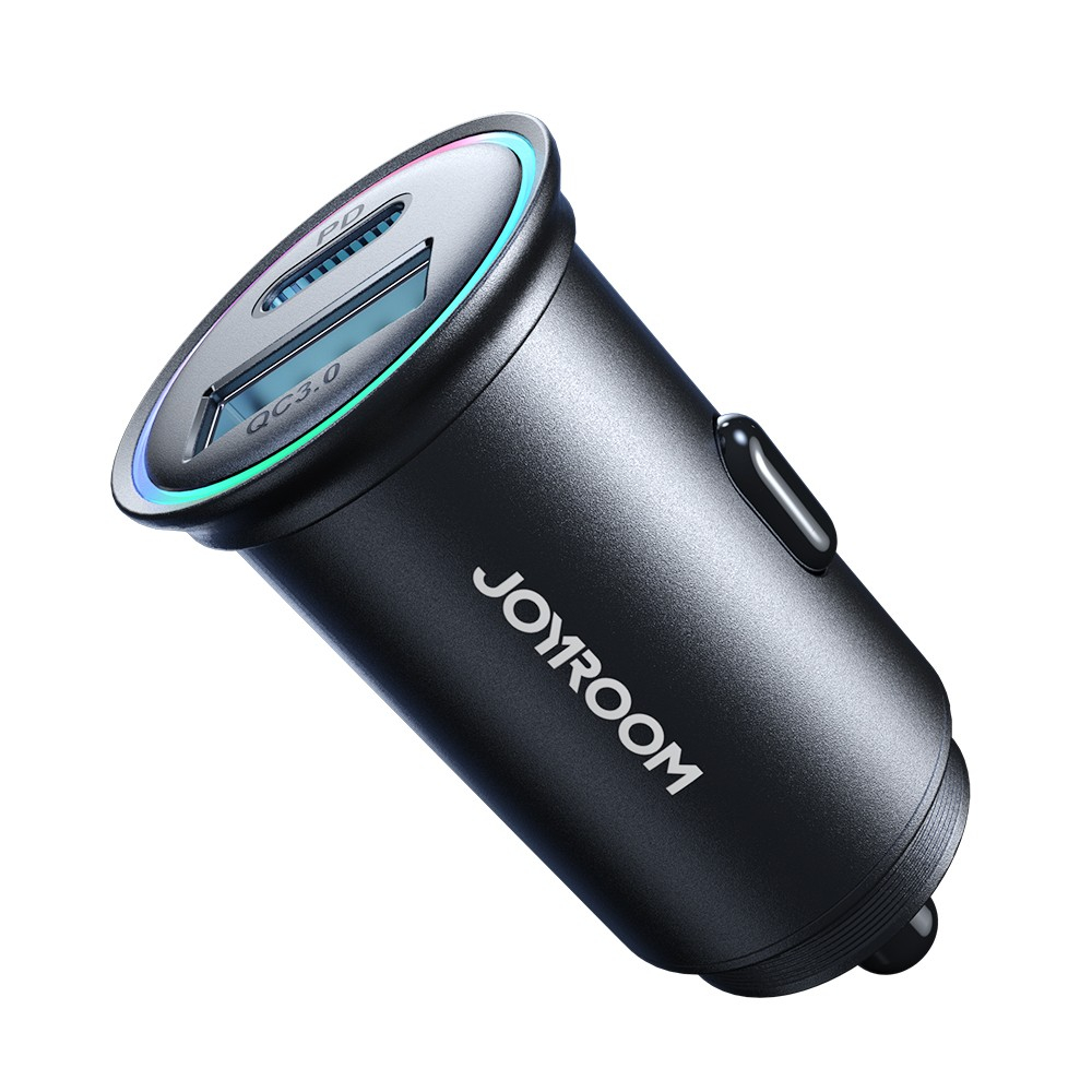 Įkroviklis automobilinis Joyroom JR-CCN04 USB-C/USB-A 60W juodas Įkroviklis automobilinis Joyroom JR-CCN04 USB-C/USB-A 60W juodas