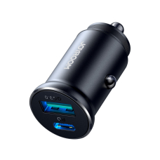 Įkroviklis automobilinis Joyroom CCN05 USB-C/USB-A 30W juodas