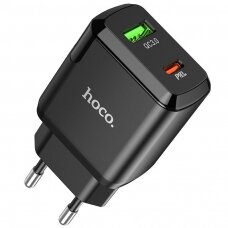 Įkroviklis buitinis Hoco N5 USB Quick Charge 3.0 + PD 20W (3.1A) juodas