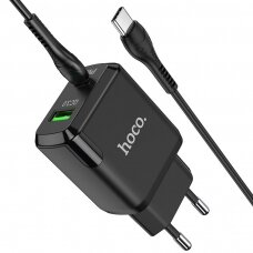 Įkroviklis buitinis Hoco N5 USB Quick Charge 3.0 + PD 20W (3.1A) + Type-C-Type-C juodas  XPRW82