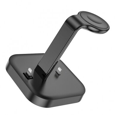 Įkroviklis belaidis Hoco CW43 Graceful 3-in-1 juodas Įkroviklis belaidis Hoco CW43 Graceful 3-in-1 juodas