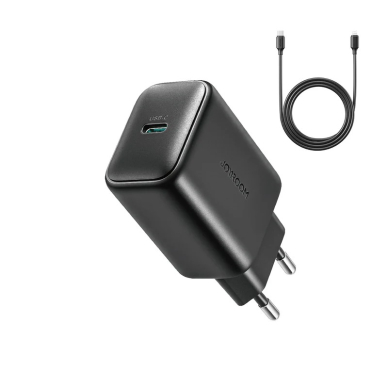 Įkroviklis Joyroom JR-TCF23 USB-C 25W + USB-C to USB-C Kabelis 1.0m juodas