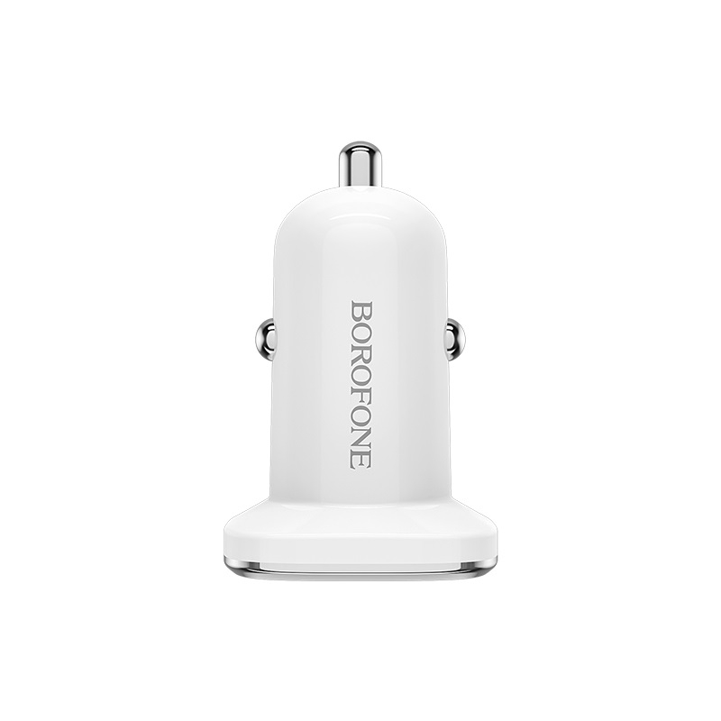 Įkroviklis automobilinis Borofone BZ12 su 2 USB jungtimis (2.4A) baltas Įkroviklis automobilinis Borofone BZ12 su 2 USB jungtimis (2.4A) baltas