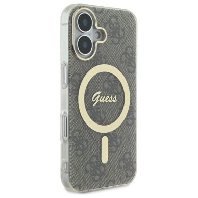 iPhone 16 Guess IML 4G MagSafe dėklas – rudas 3