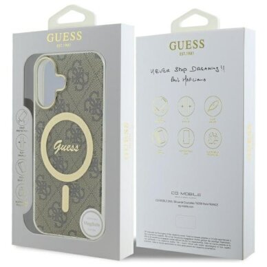 iPhone 16 Guess IML 4G MagSafe dėklas – rudas 7 iPhone 16 Guess IML 4G MagSafe dėklas – rudas 7
