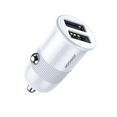Akcija! Įkroviklis Auto Dual USB, Fast Charging 3.1A, 15W - JoyRoom (C-A06) - Baltas