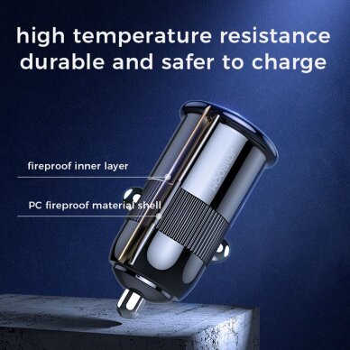 Akcija! Įkroviklis Auto Dual USB, Fast Charging 3.1A, 15W - JoyRoom (C-A06) - Baltas 4 Akcija! Įkroviklis Auto Dual USB, Fast Charging 3.1A, 15W - JoyRoom (C-A06) - Baltas 4