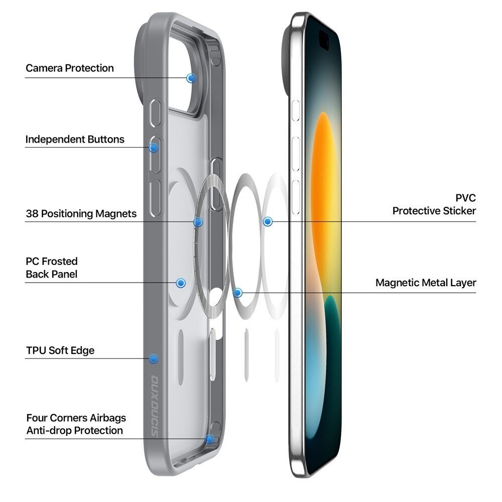 iPhone 17 Air Dux Ducis Yind dėklas – pilkas 1 iPhone 17 Air Dux Ducis Yind dėklas – pilkas 1