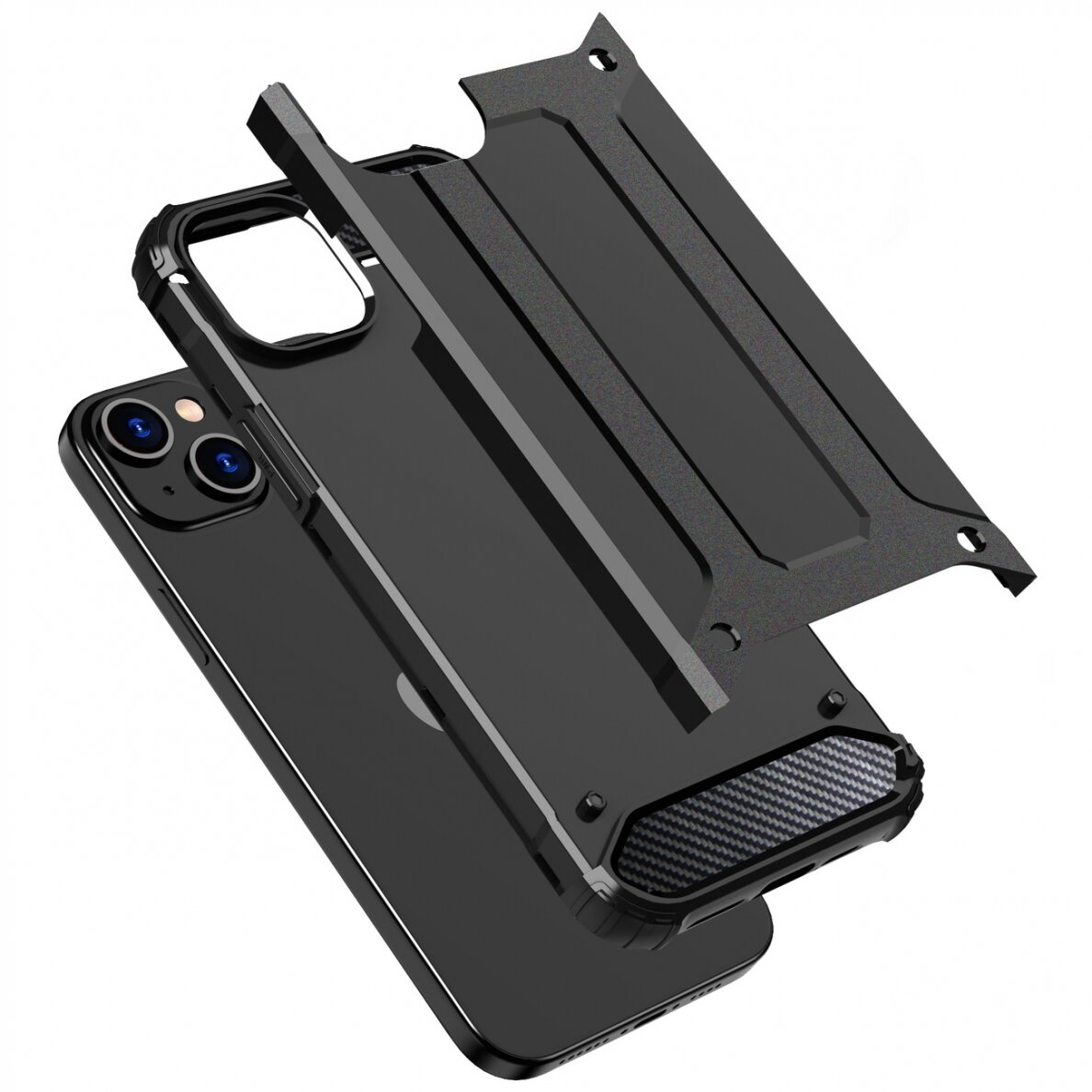 Dėklas Hybrid Armor iPhone 15 - Mėlynas 5 Dėklas Hybrid Armor iPhone 15 - Mėlynas 5
