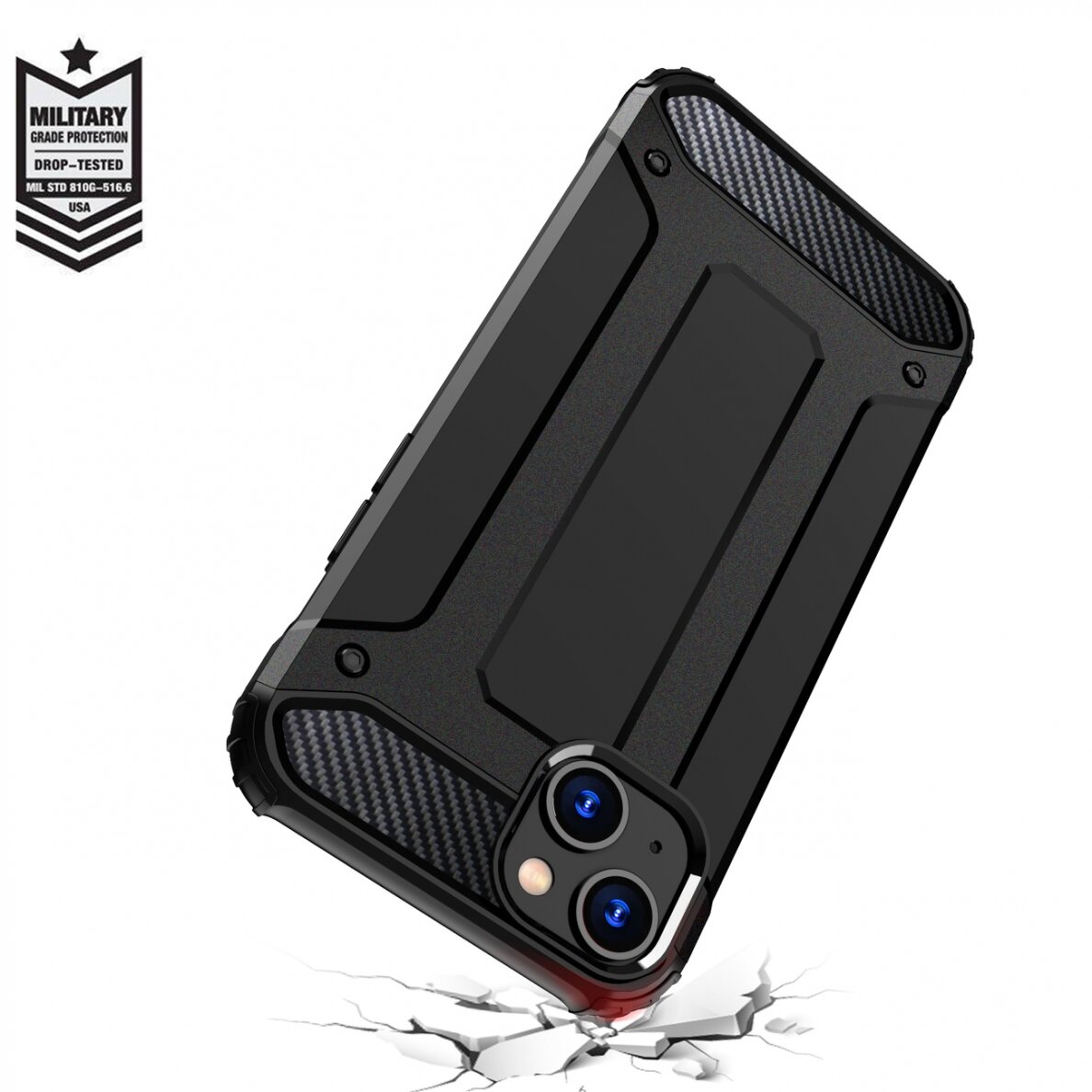 Dėklas Hybrid Armor iPhone 15 - Mėlynas 6 Dėklas Hybrid Armor iPhone 15 - Mėlynas 6